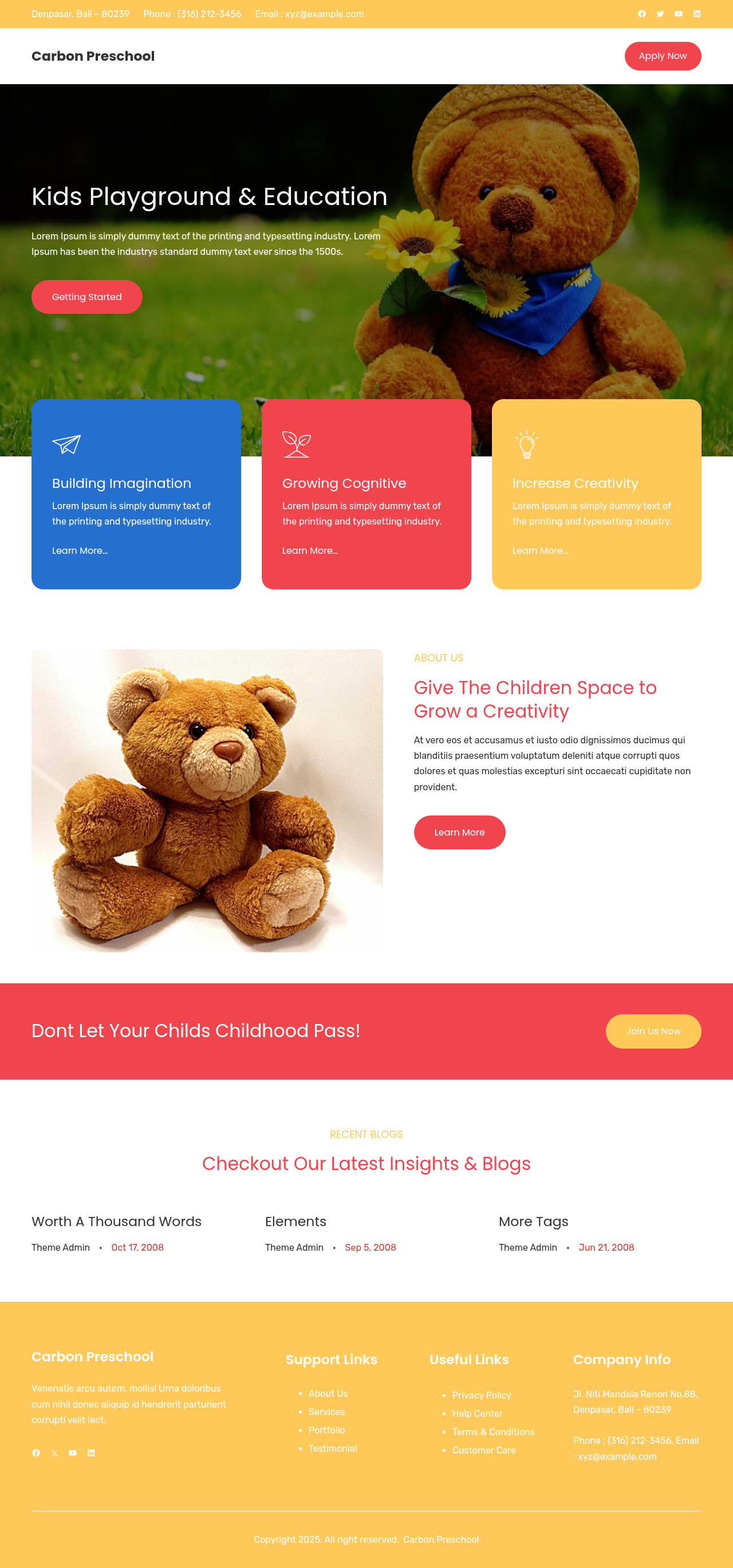 Десктоп (ниже) — Carbon Preschool