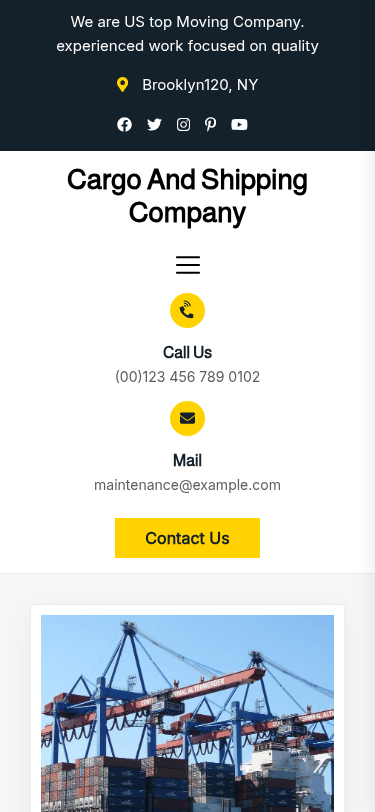 Мобильный вид — Cargo And Shipping Company