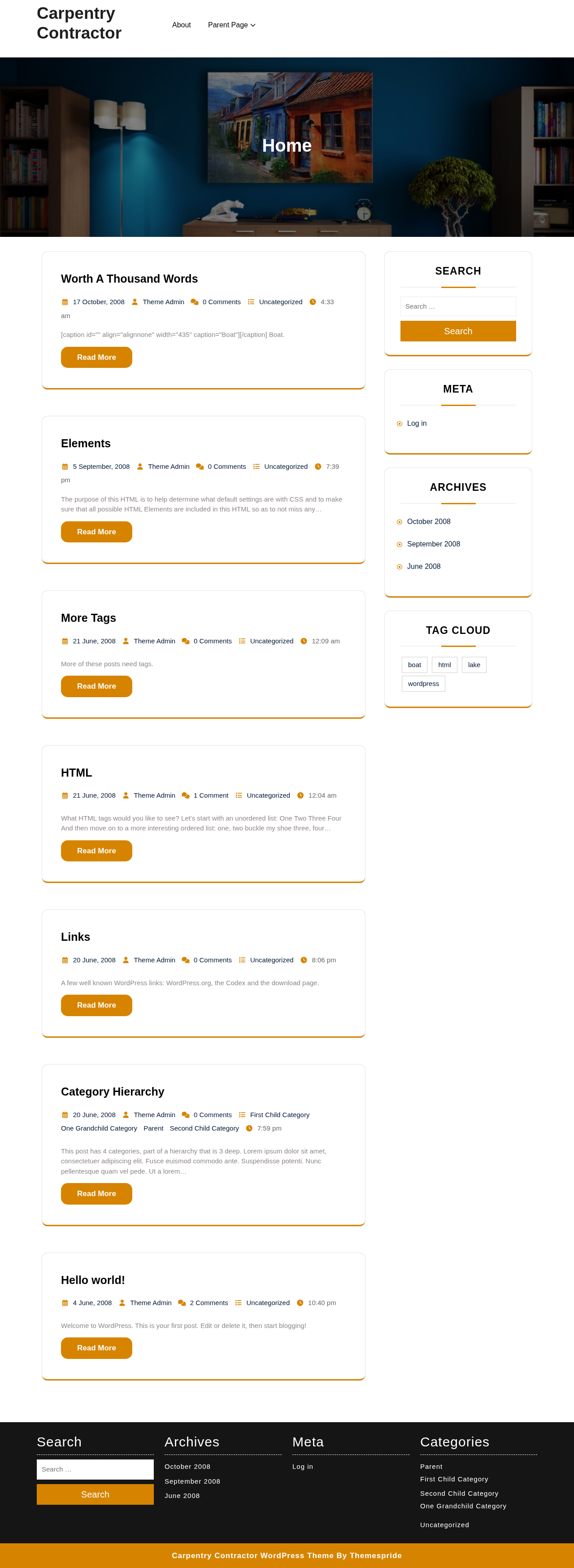 Десктоп (ниже) — Carpentry Contractor