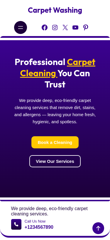 Мобильный вид — Carpet Washing