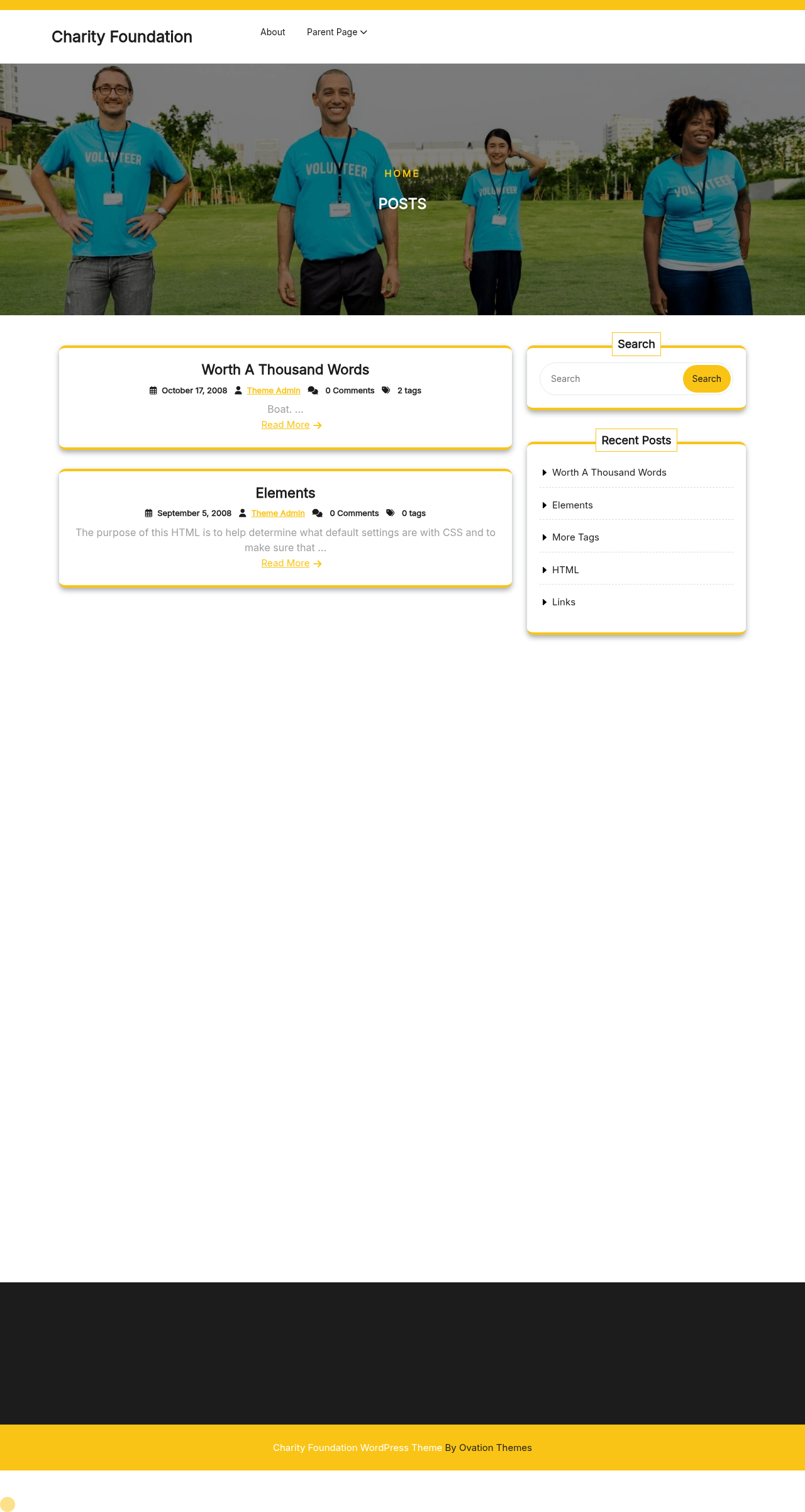 Десктоп (ниже) — Charity Foundation