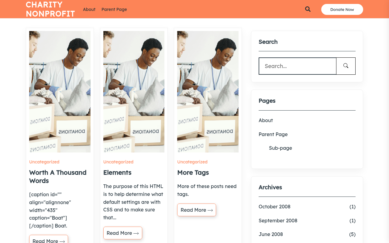 Десктоп — Charity Nonprofit