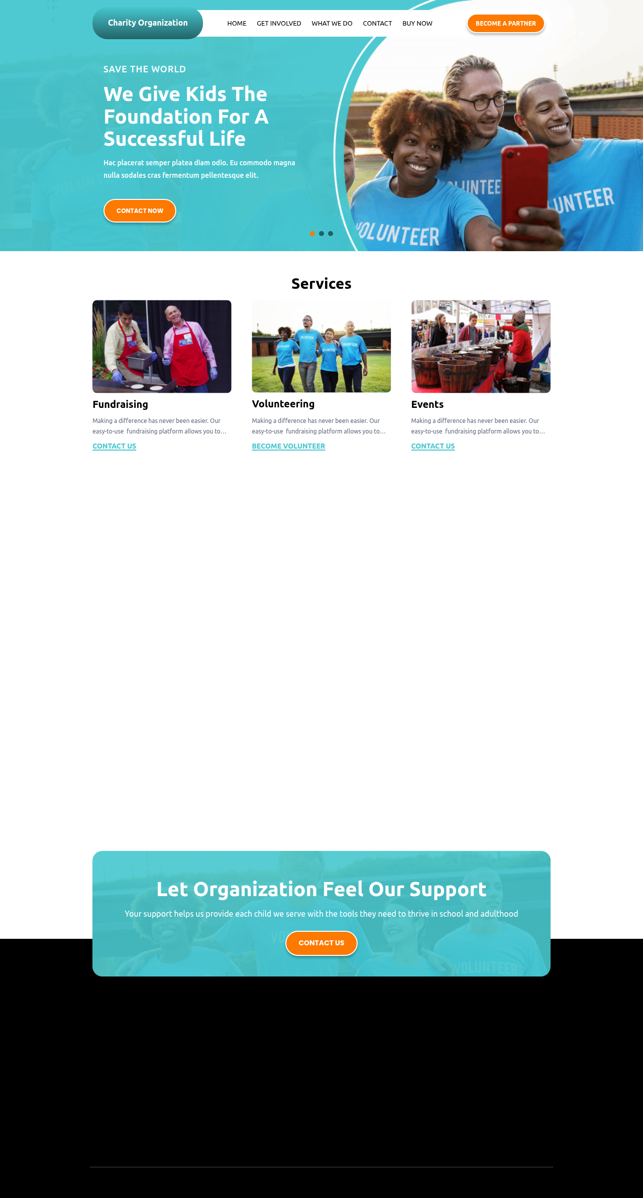 Десктоп (ниже) — Charity Organization