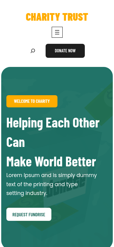Мобильный вид — Charity Trust