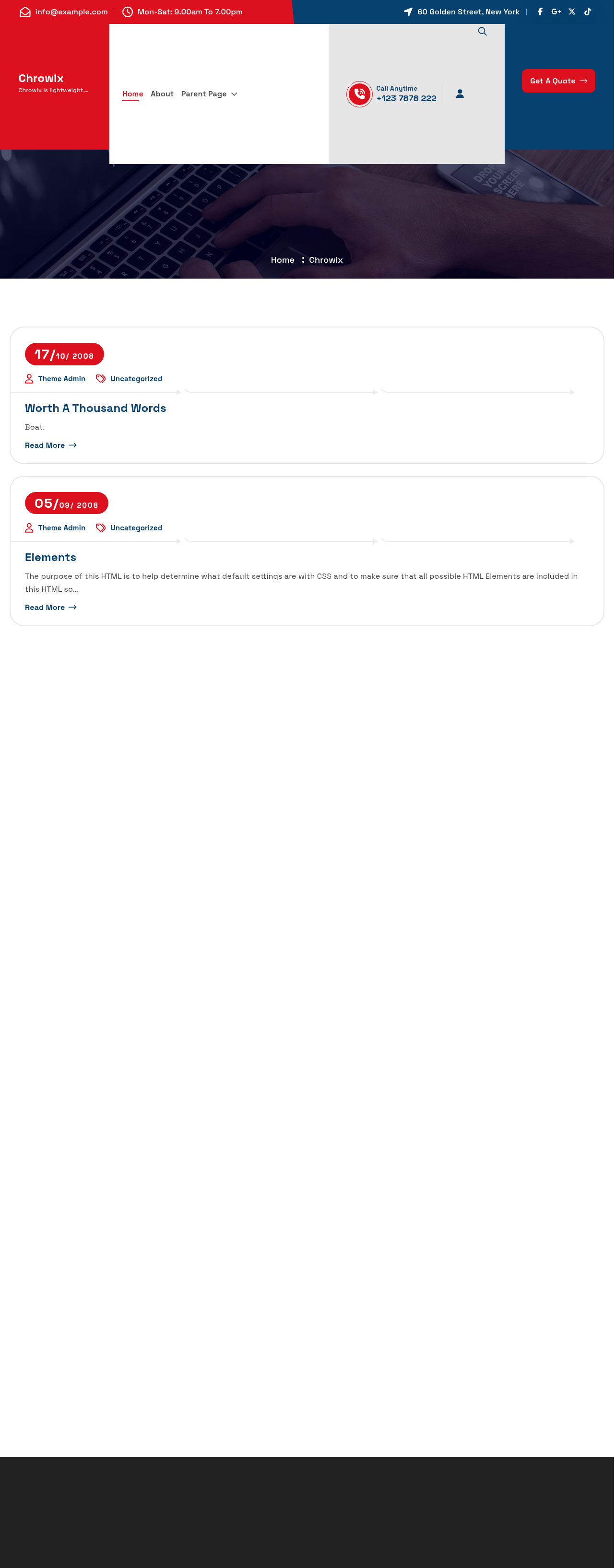 Десктоп (ниже) — Chrowix