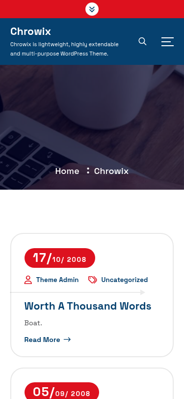 Мобильный вид — Chrowix