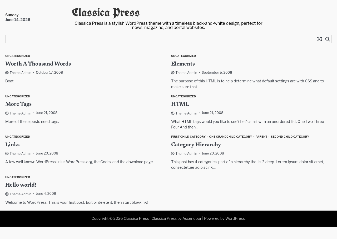 Десктоп (ниже) — Classica Press
