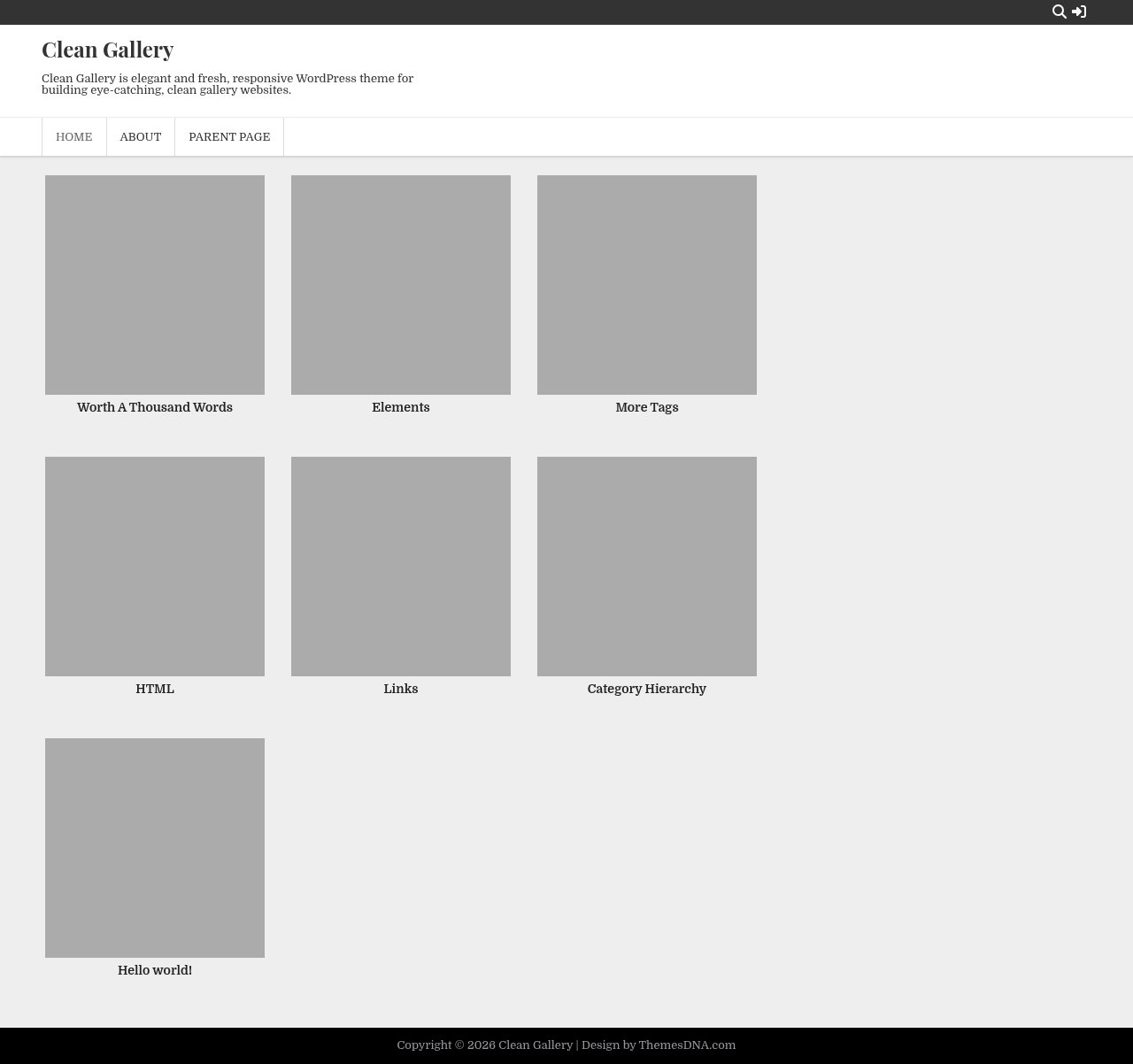 Десктоп (ниже) — Clean Gallery
