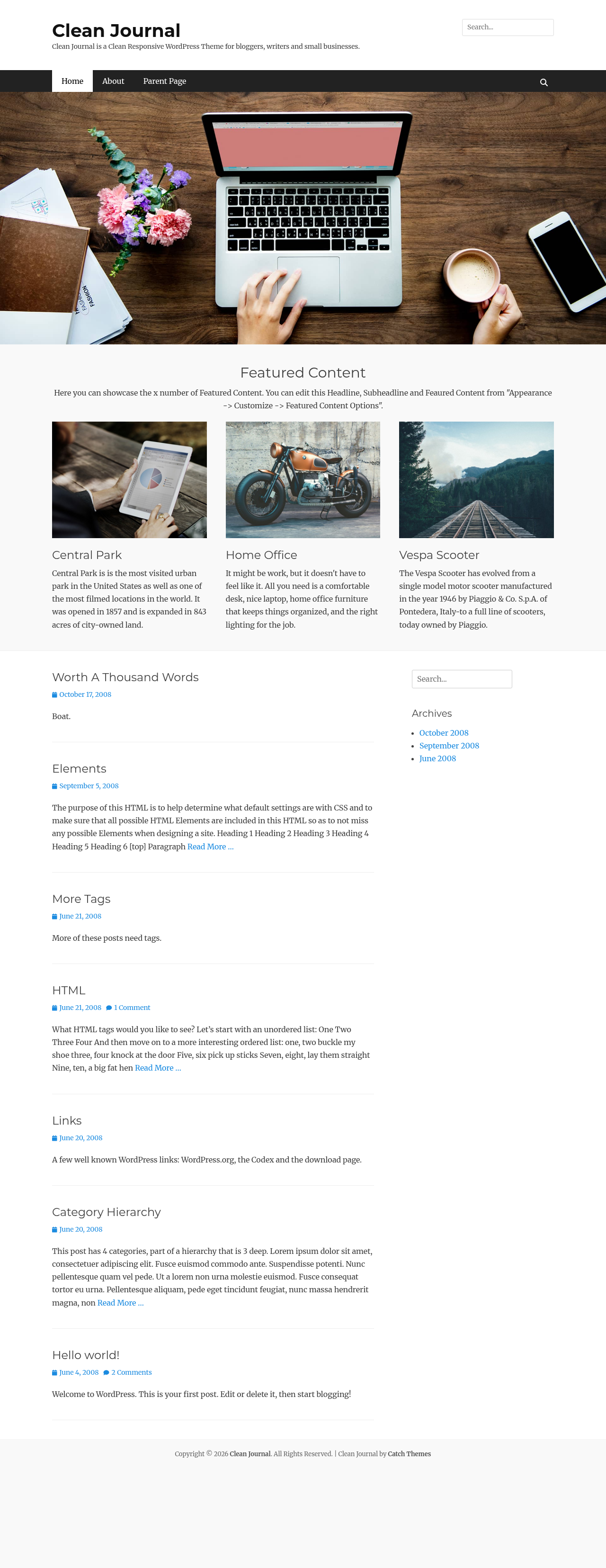 Десктоп (ниже) — Clean Journal