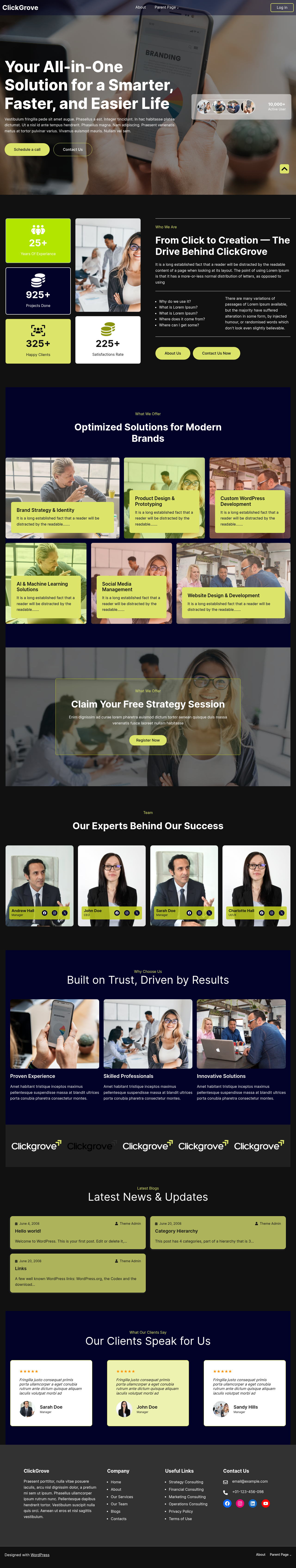 Десктоп (ниже) — ClickGrove