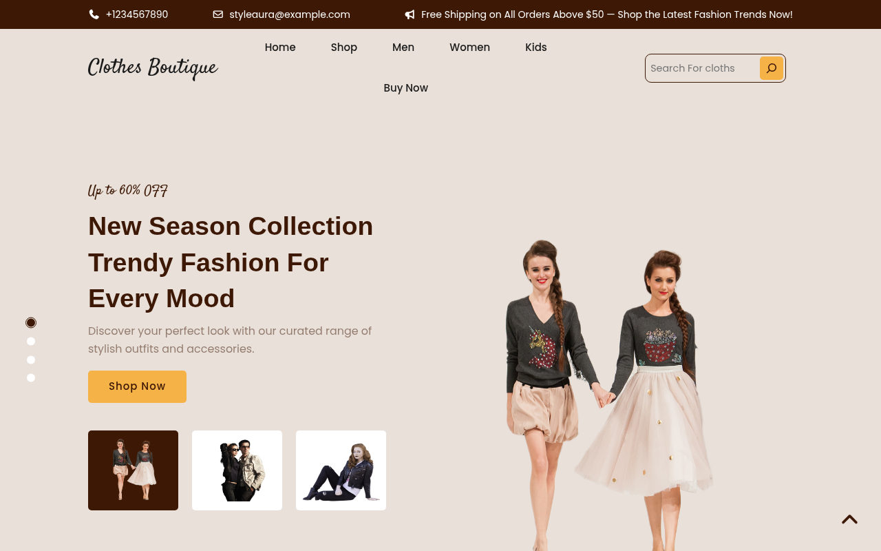 Десктоп — Clothes Boutique