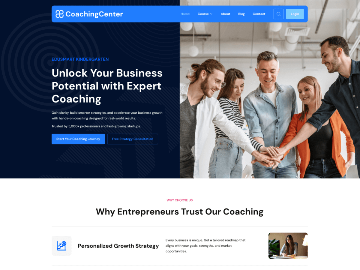 WordPress тема Coaching Center