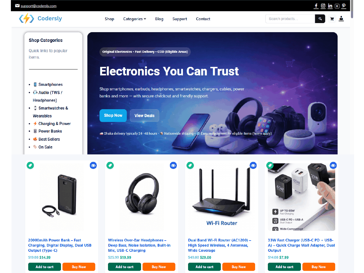 Codersly Shop