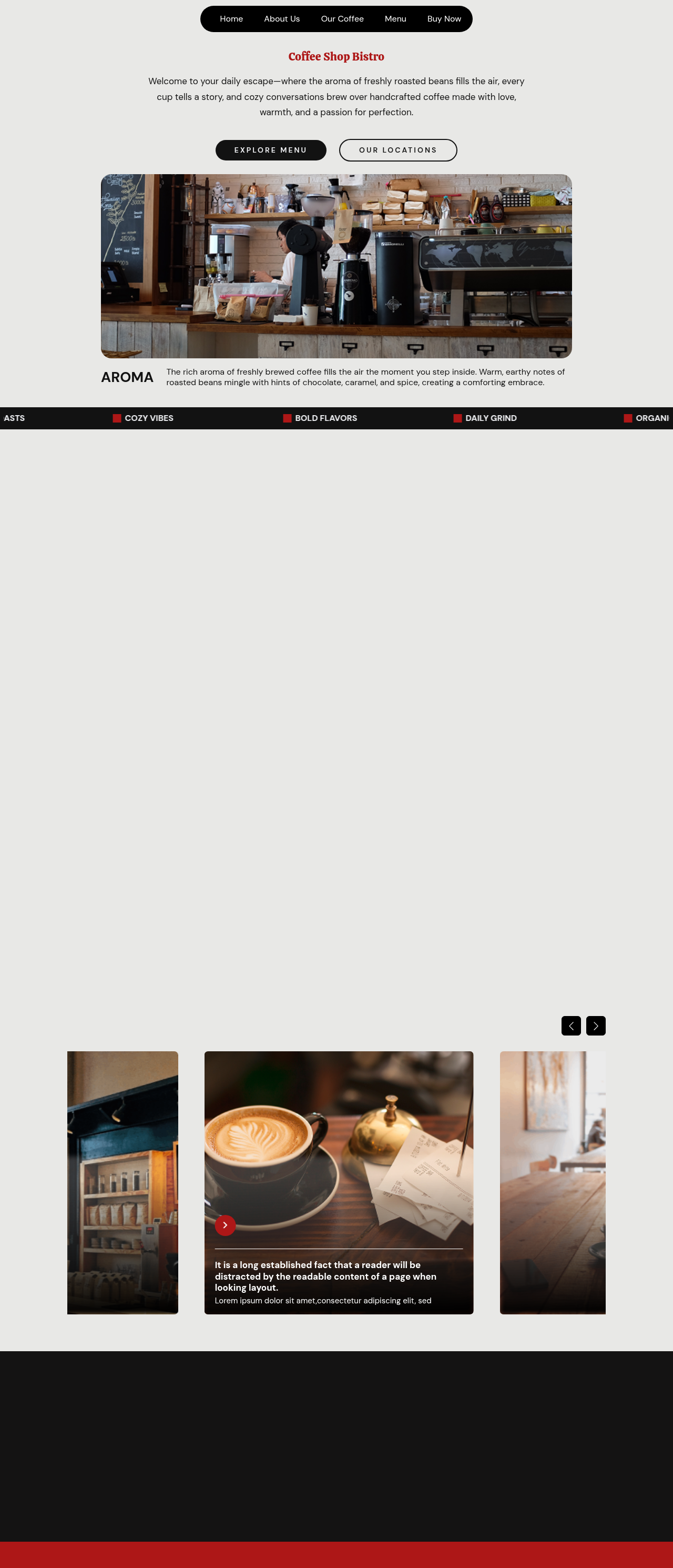Десктоп (ниже) — Coffee Shop Bistro
