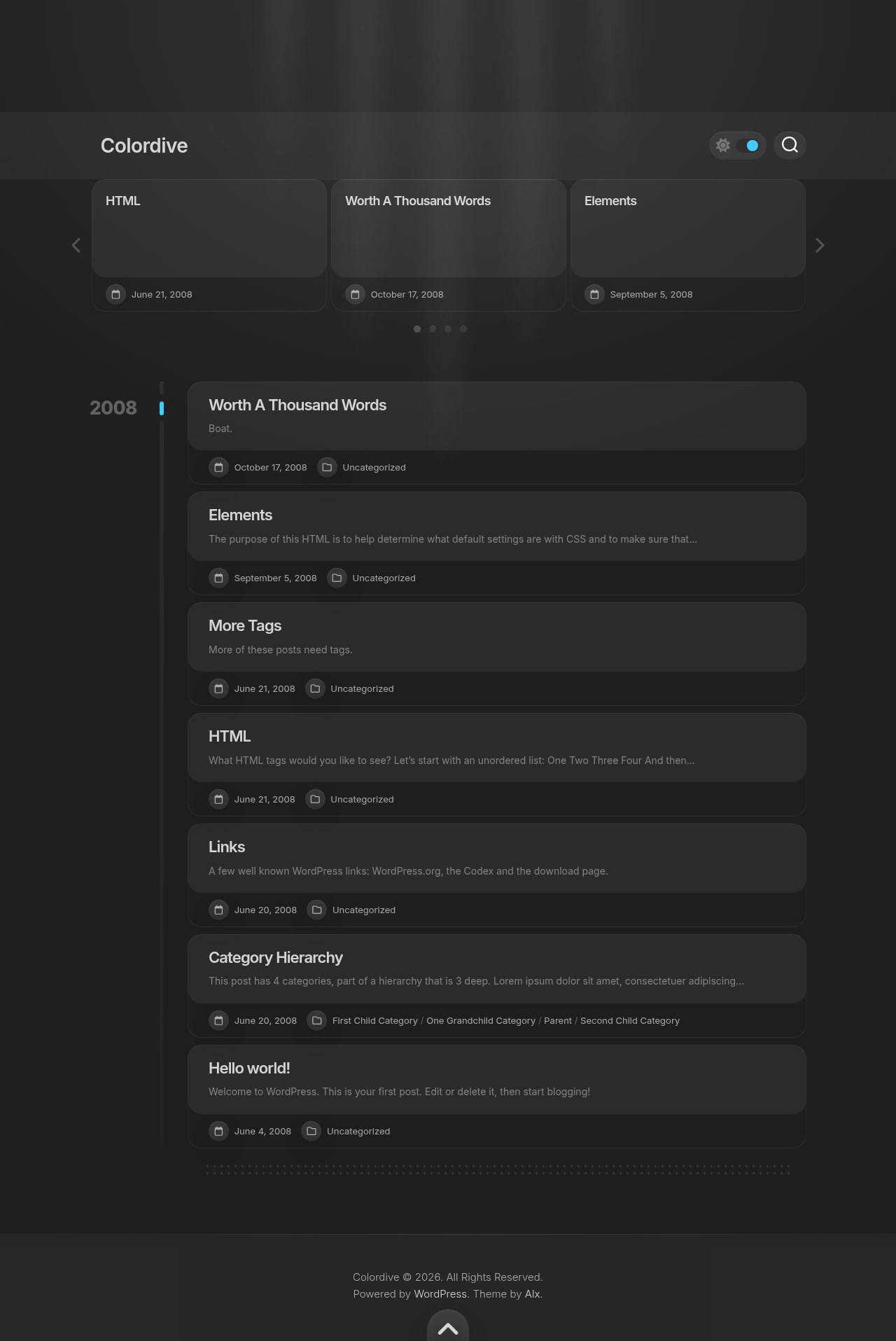 Десктоп (ниже) — Colordive