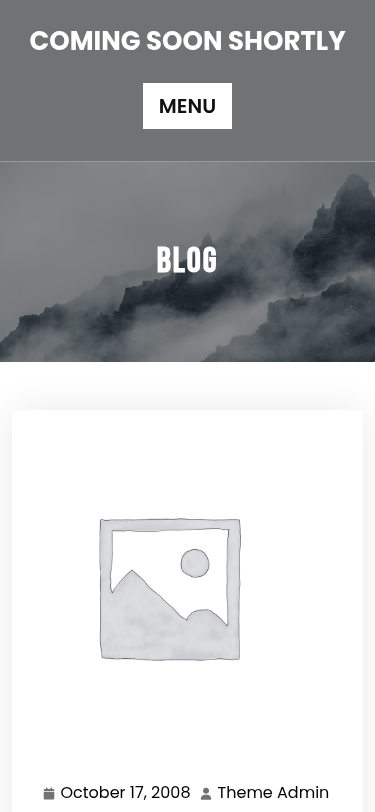Мобильный вид — Coming Soon Shortly