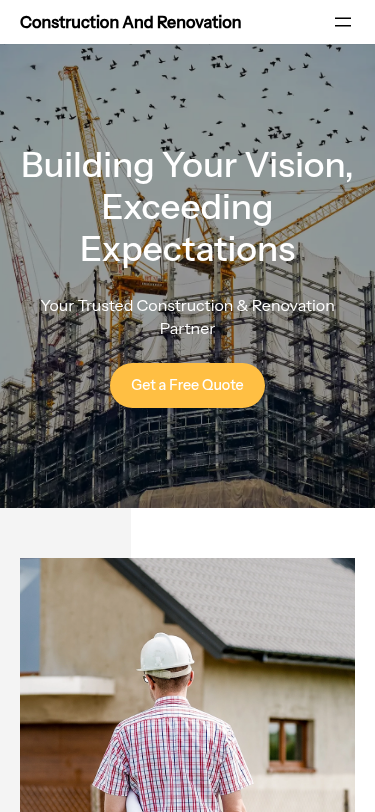 Мобильный вид — Construction And Renovation