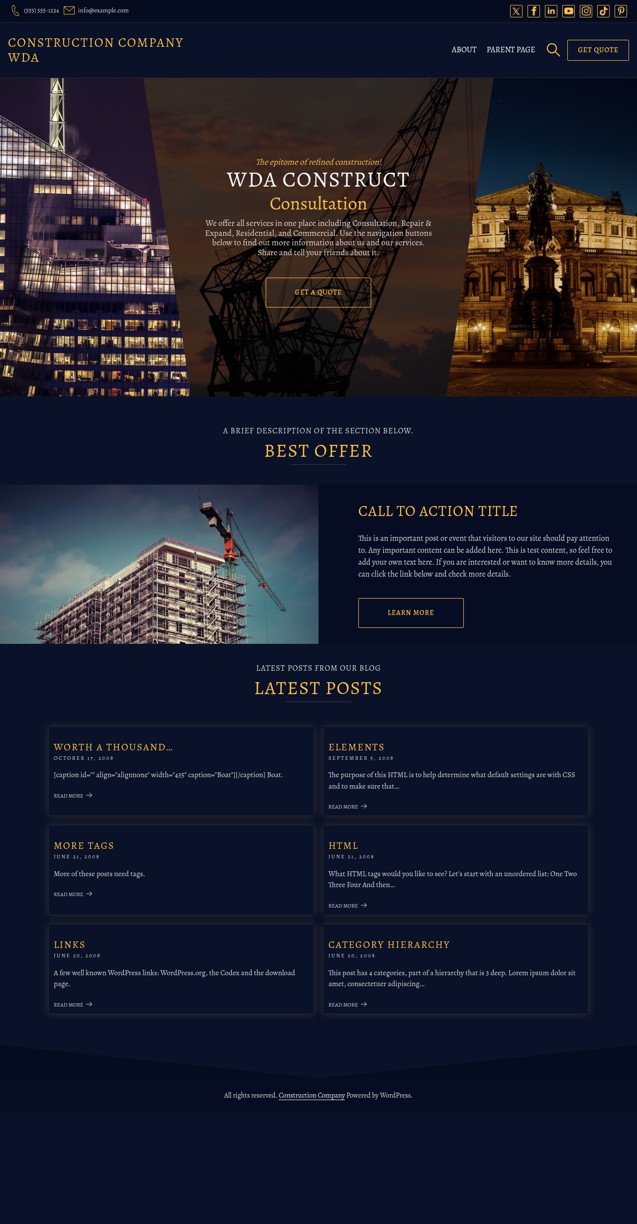 Десктоп (ниже) — Construction Company WDA
