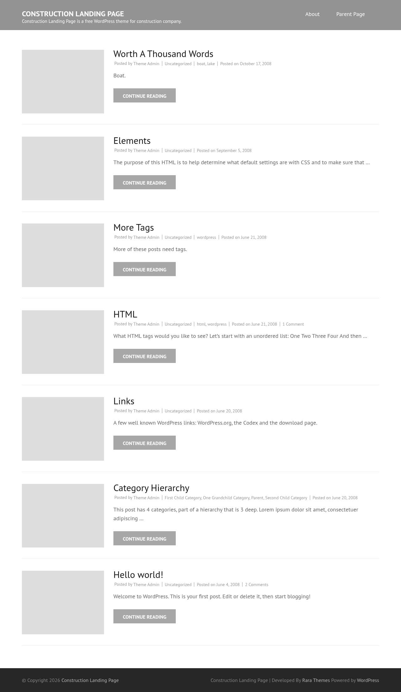 Десктоп (ниже) — Construction Landing Page