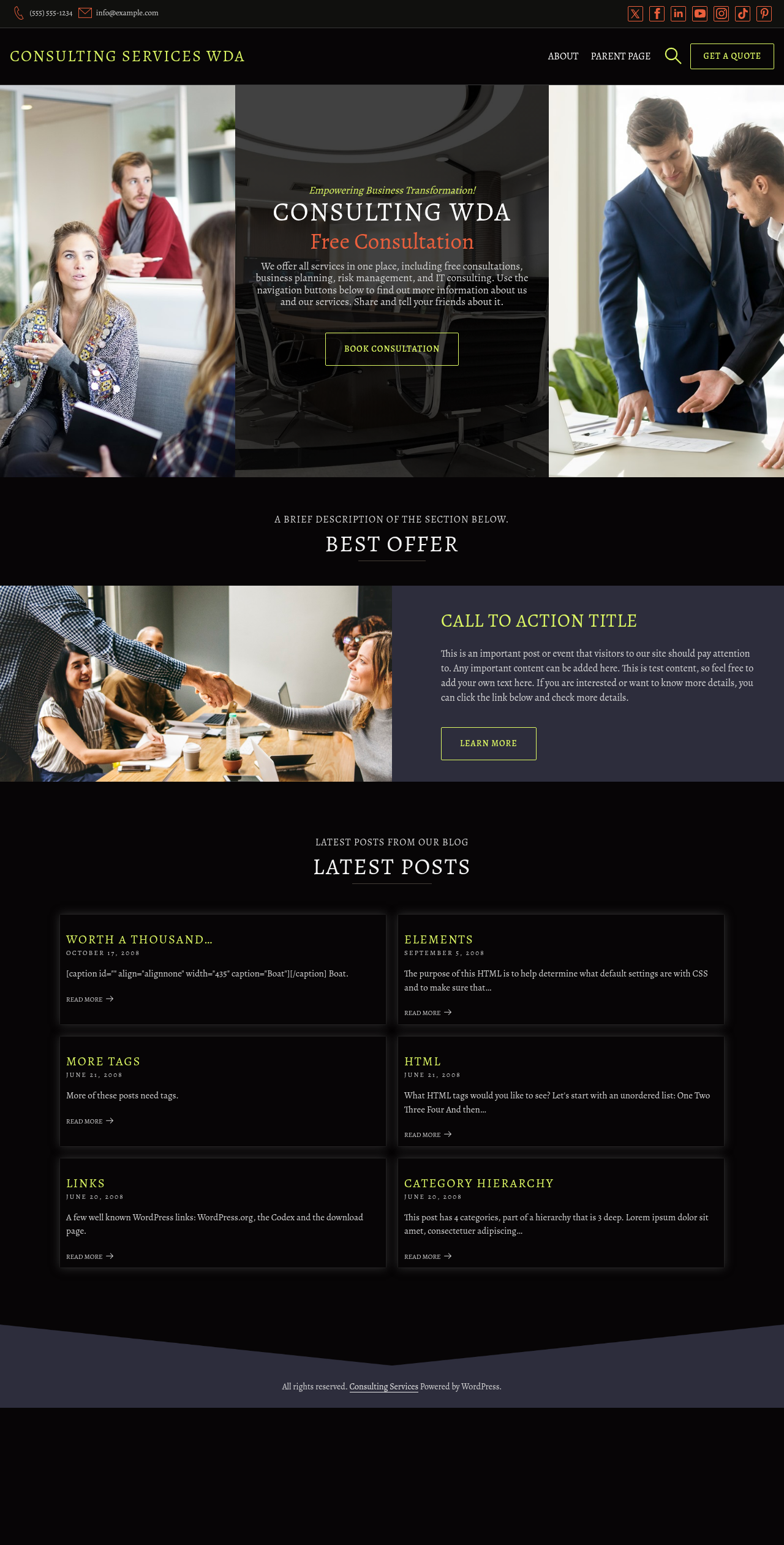 Десктоп (ниже) — Consulting Services WDA
