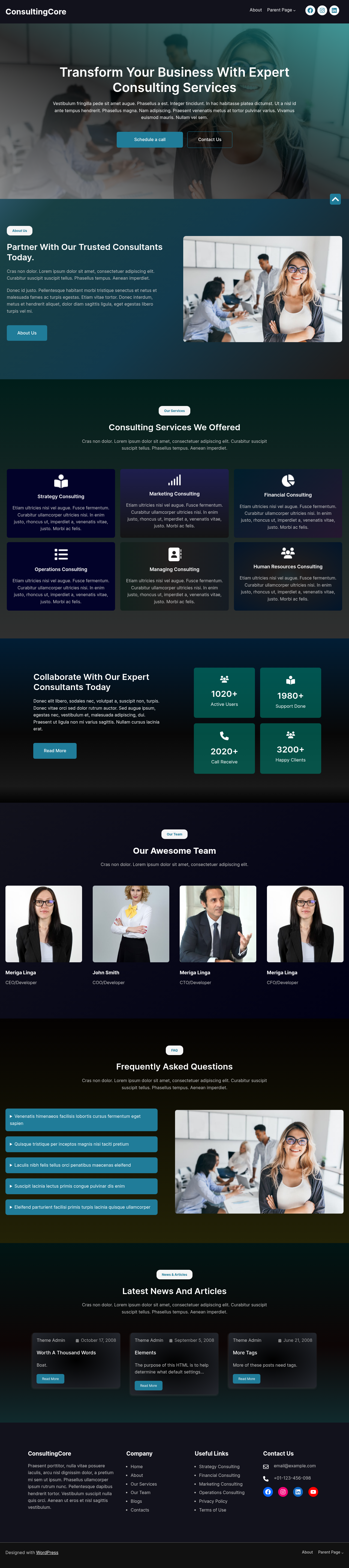 Десктоп (ниже) — ConsultingCore