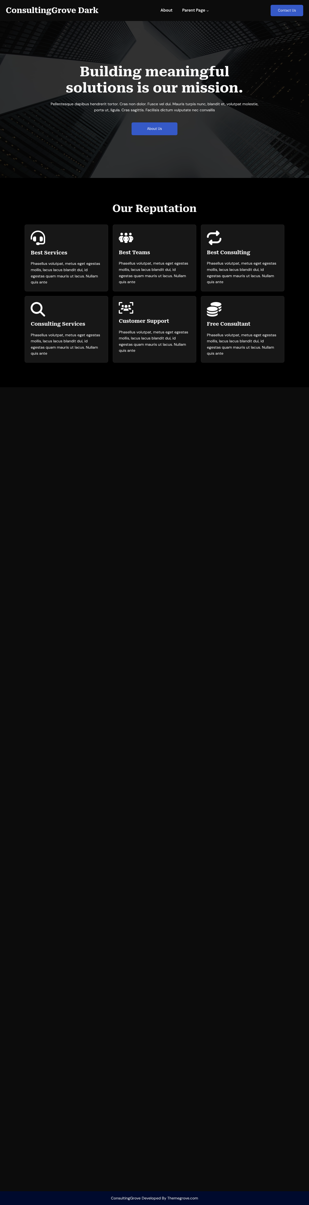 Десктоп (ниже) — ConsultingGrove Dark