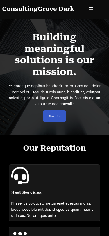 Мобильный вид — ConsultingGrove Dark