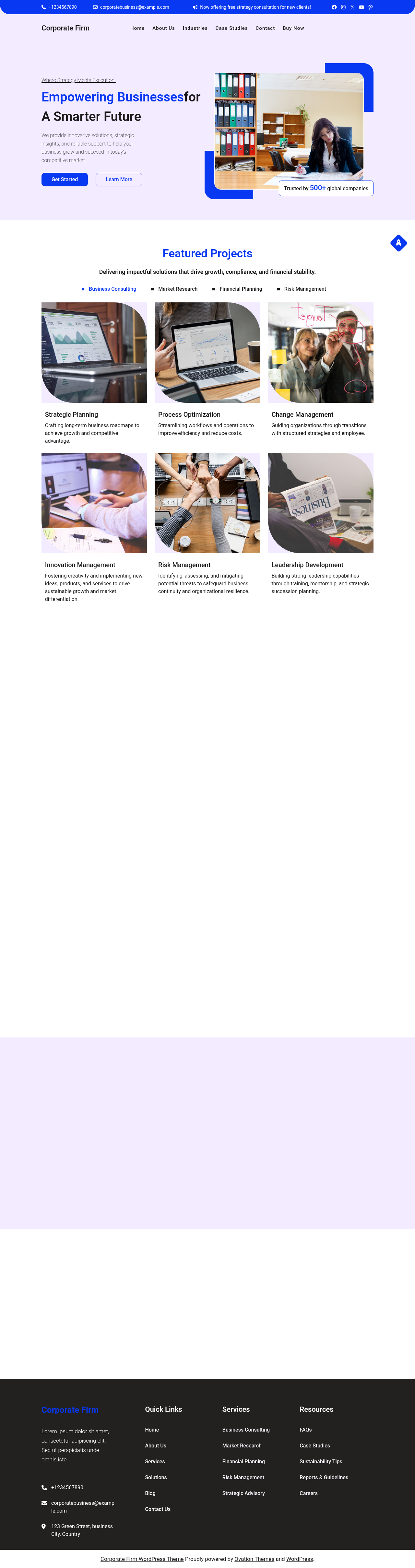 Десктоп (ниже) — Corporate Firm