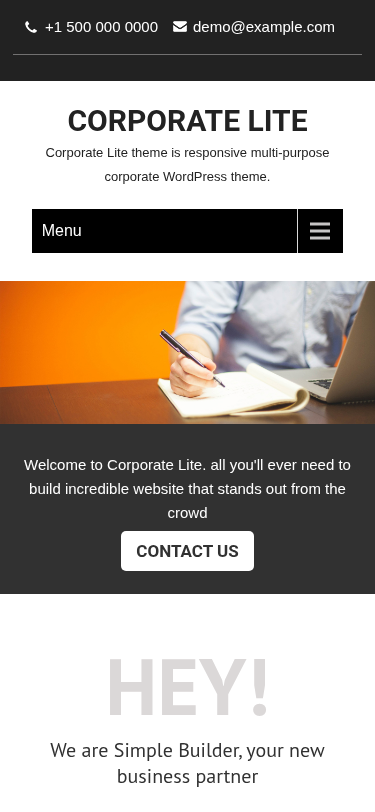 Мобильный вид — Corporate Lite