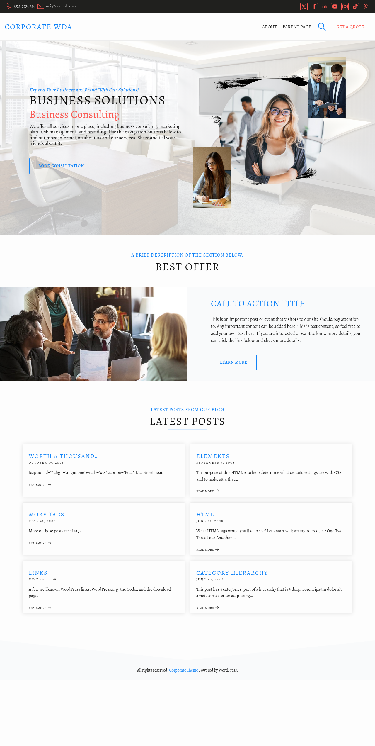 Десктоп (ниже) — Corporate WDA