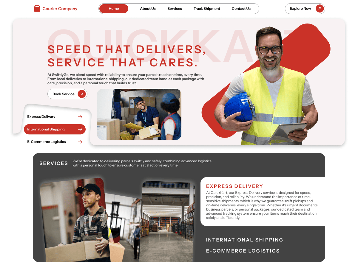 WordPress тема Courier Company