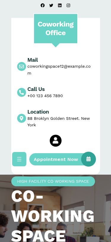 Мобильный вид — Coworking Office