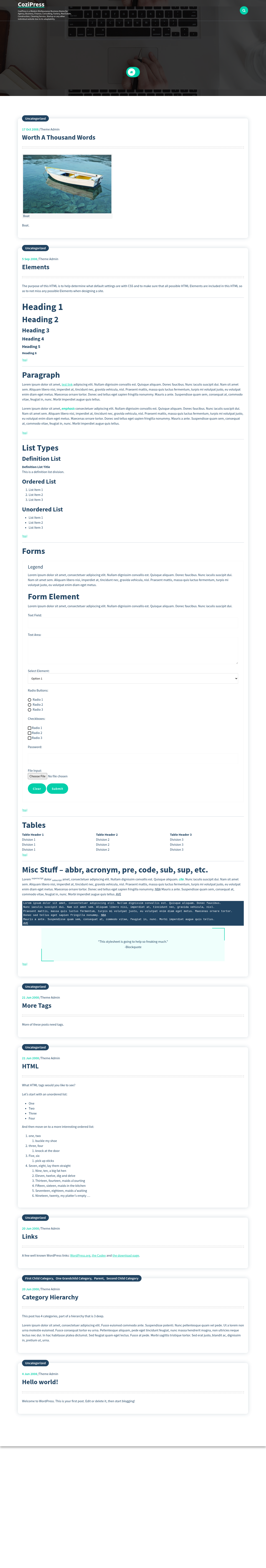 Десктоп (ниже) — CoziPress