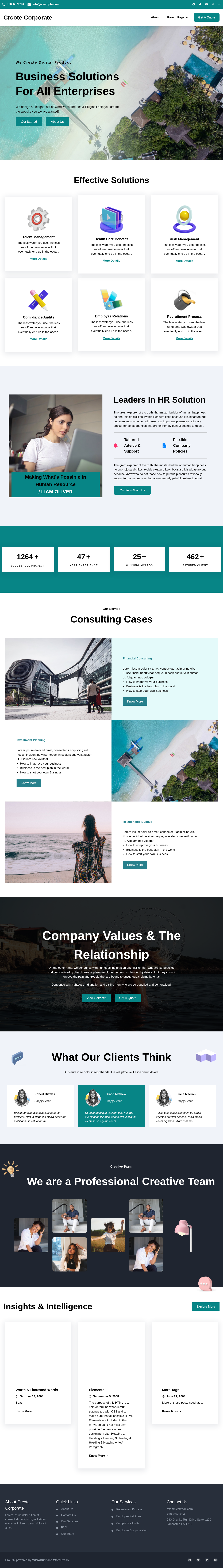 Десктоп (ниже) — Crcote Corporate