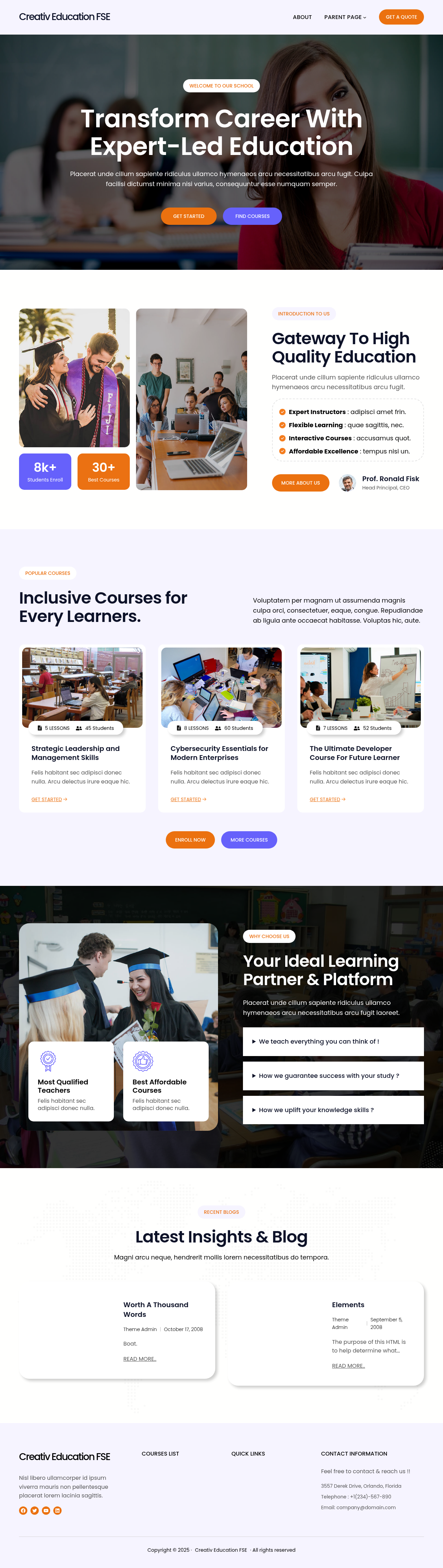 Десктоп (ниже) — Creativ Education FSE