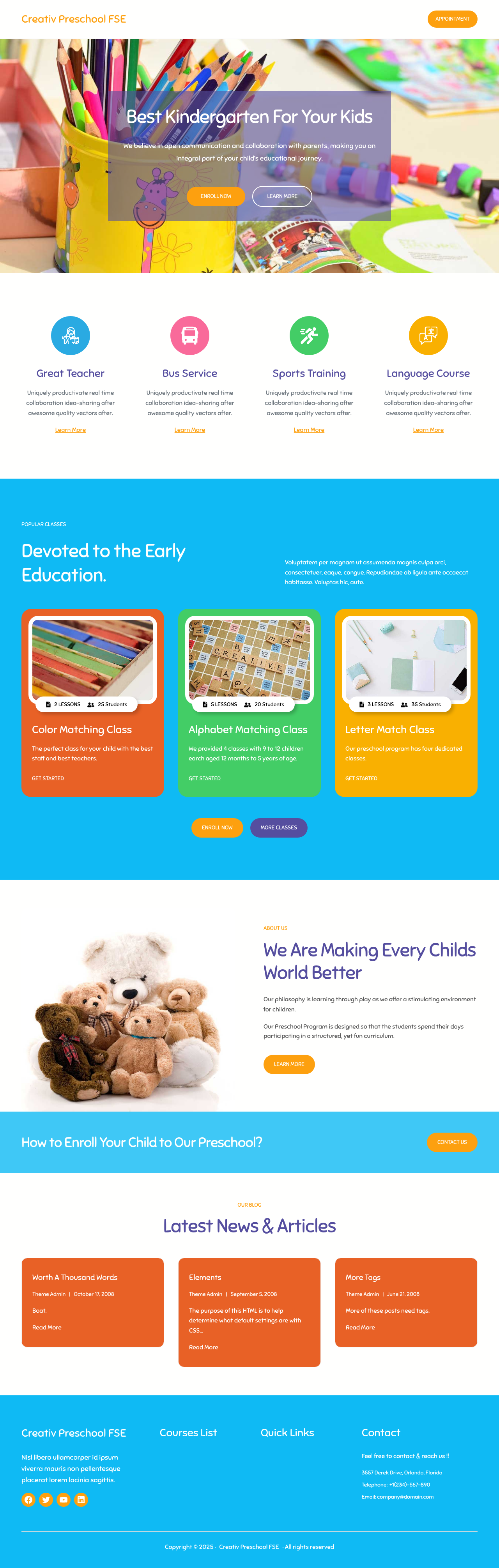 Десктоп (ниже) — Creativ Preschool FSE