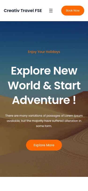 Мобильный вид — Creativ Travel FSE