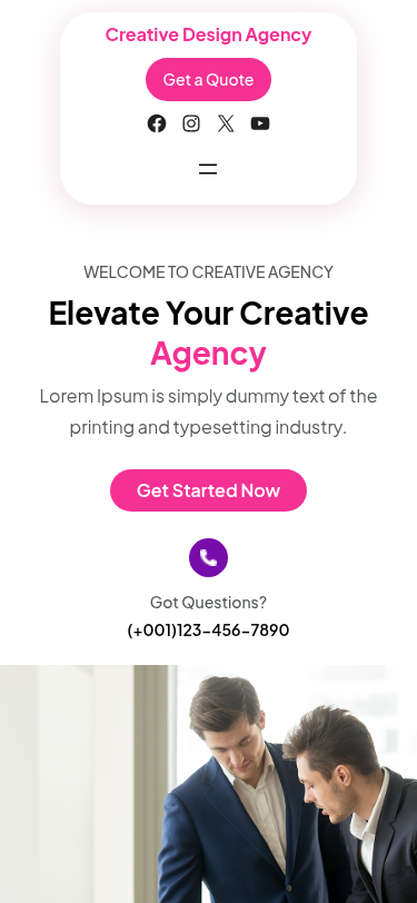 Мобильный вид — Creative Design Agency