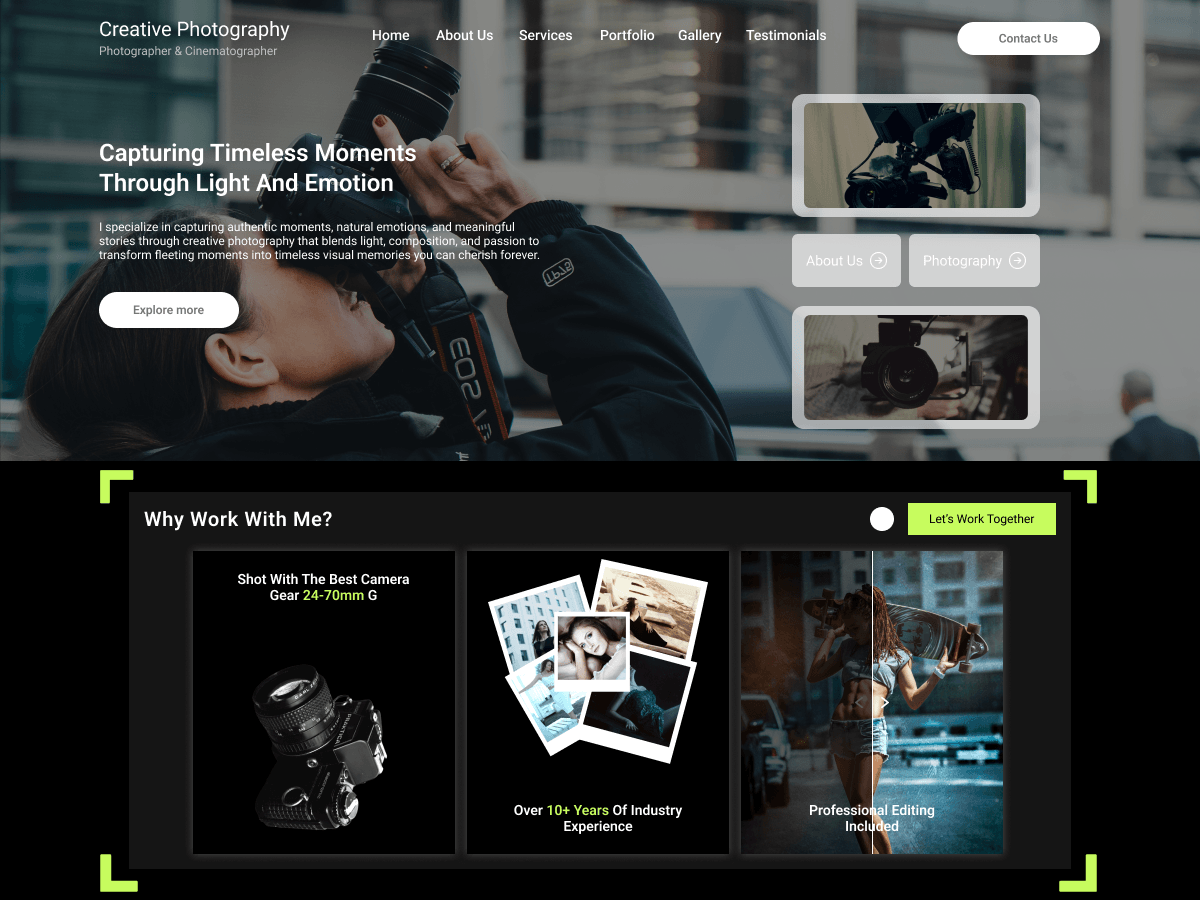 WordPress тема Creative Photography