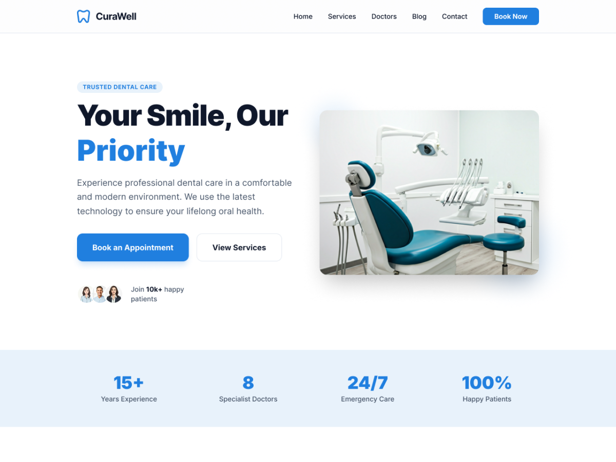 WordPress тема CuraWell