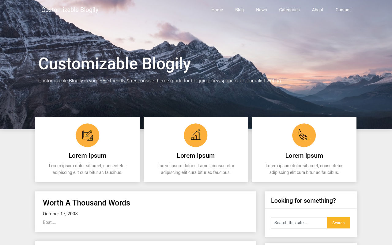 Десктоп — Customizable Blogily