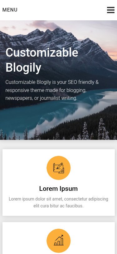 Мобильный вид — Customizable Blogily