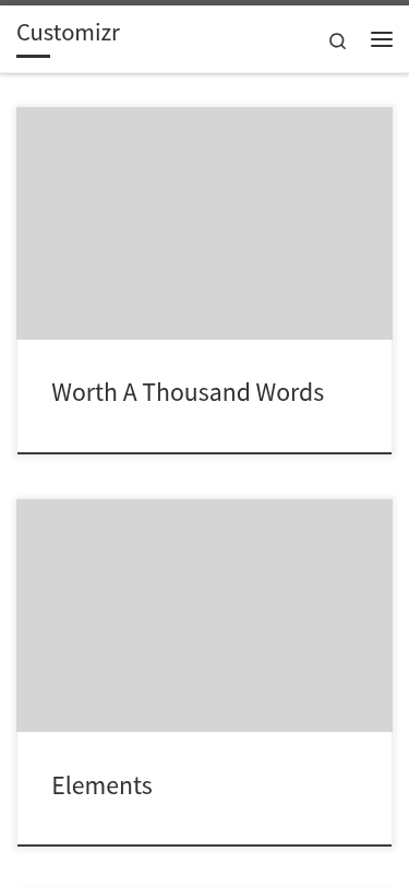 Мобильный вид — Customizr