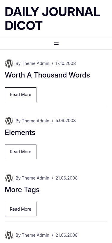 Мобильный вид — Daily Journal Dicot