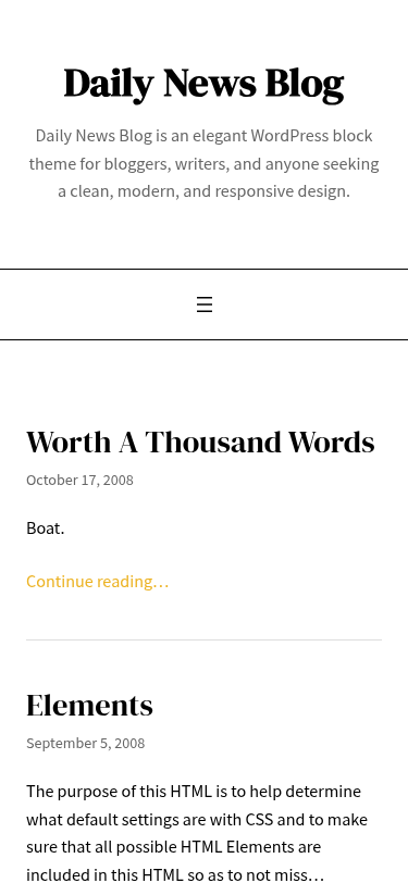 Мобильный вид — Daily News Blog