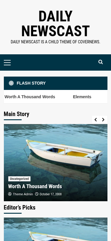 Мобильный вид — Daily Newscast