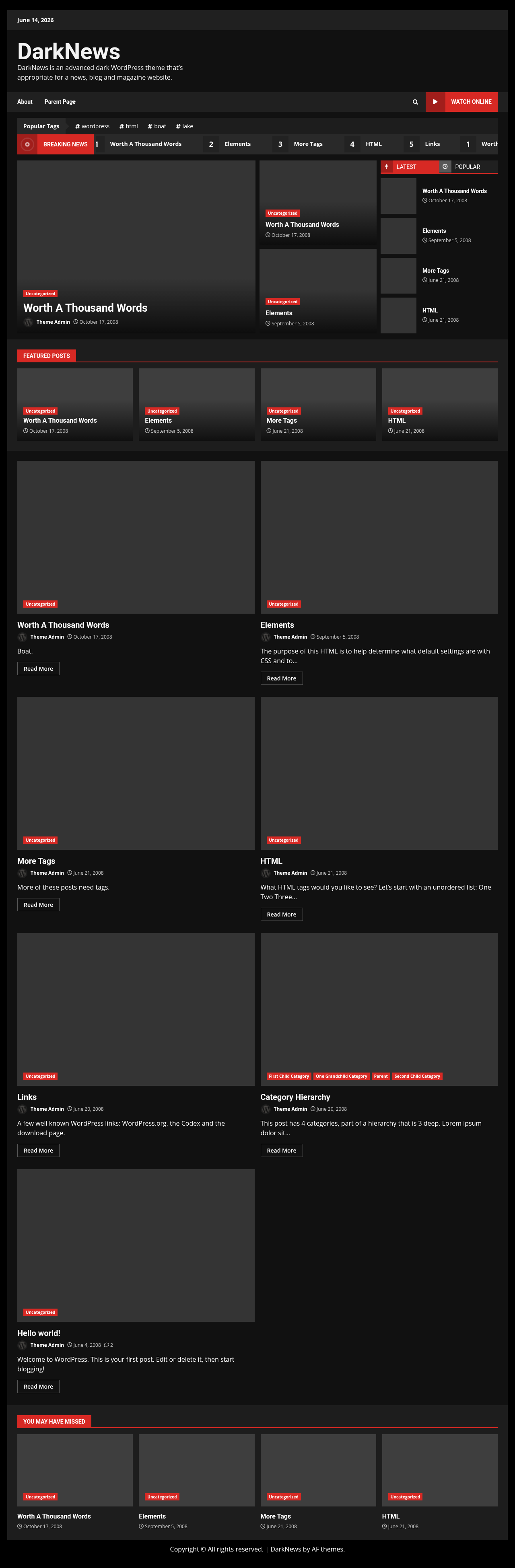 Десктоп (ниже) — DarkNews
