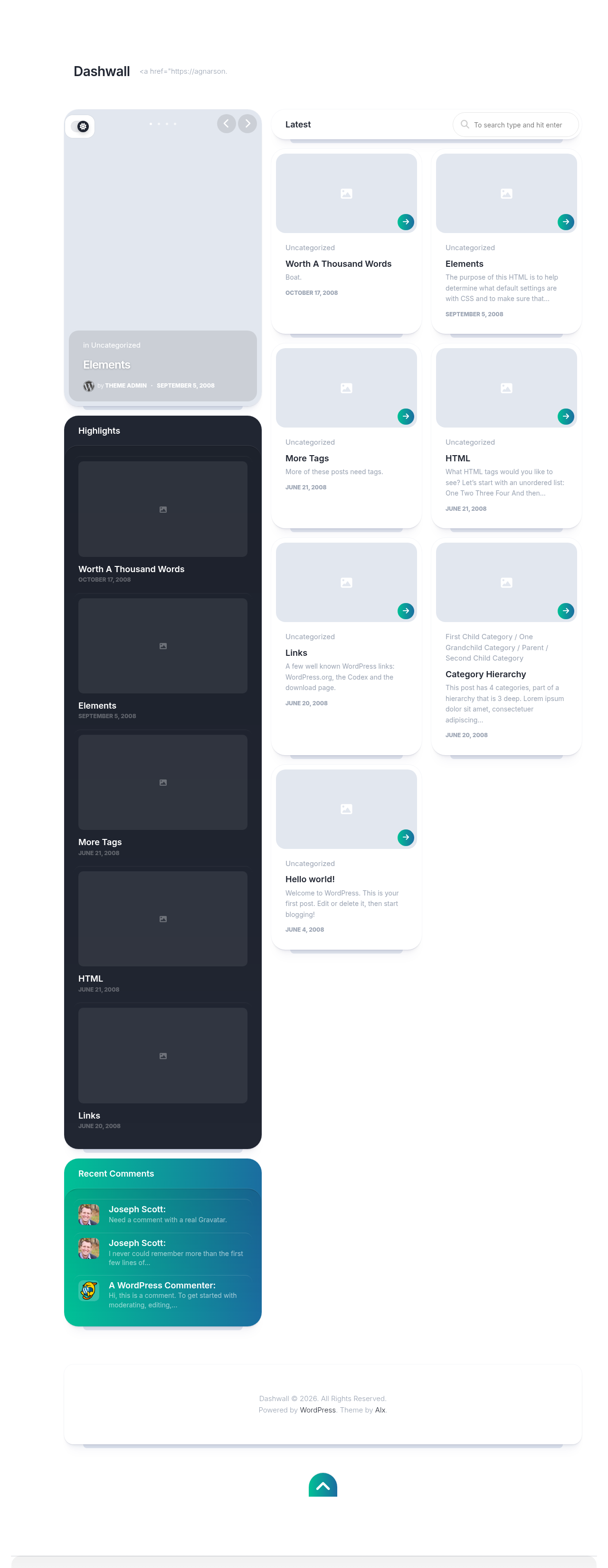 Десктоп (ниже) — Dashwall