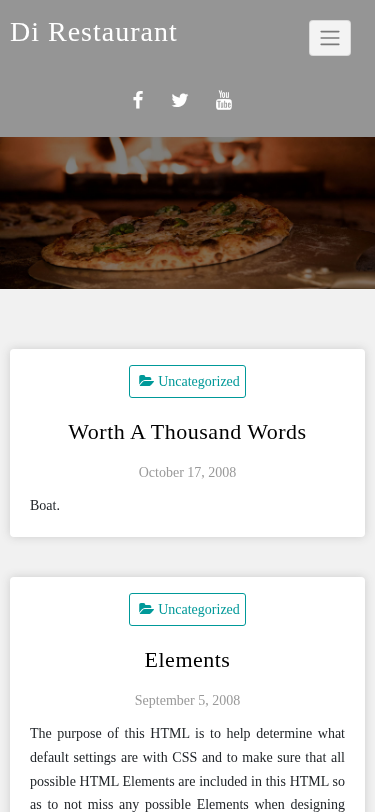 Мобильный вид — Di Restaurant