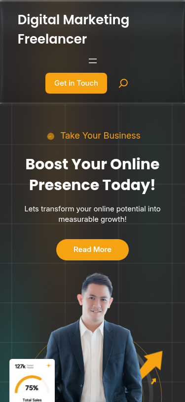 Мобильный вид — Digital Marketing Freelancer